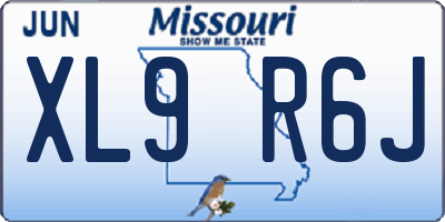 MO license plate XL9R6J