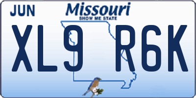 MO license plate XL9R6K