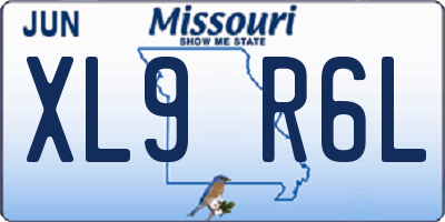 MO license plate XL9R6L