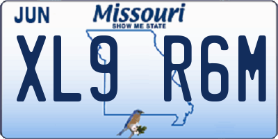 MO license plate XL9R6M