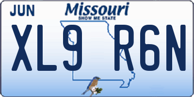 MO license plate XL9R6N