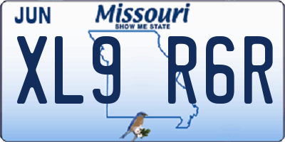 MO license plate XL9R6R