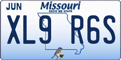MO license plate XL9R6S