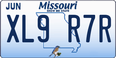 MO license plate XL9R7R