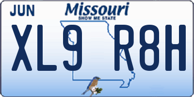 MO license plate XL9R8H