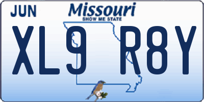 MO license plate XL9R8Y