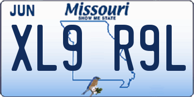 MO license plate XL9R9L