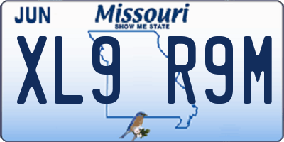 MO license plate XL9R9M