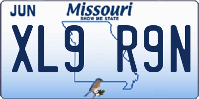 MO license plate XL9R9N