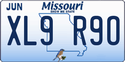MO license plate XL9R9O