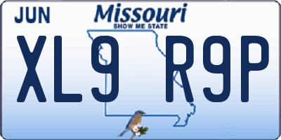 MO license plate XL9R9P