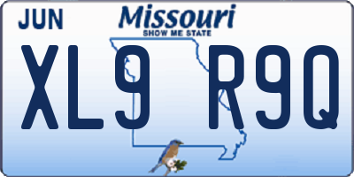MO license plate XL9R9Q