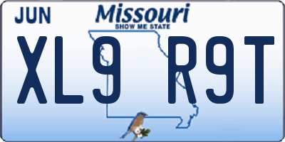 MO license plate XL9R9T