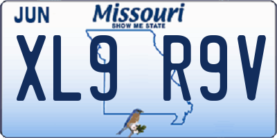 MO license plate XL9R9V