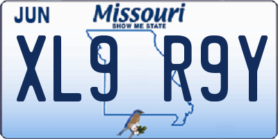 MO license plate XL9R9Y