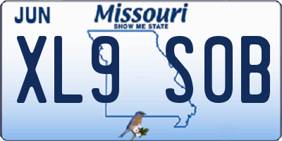 MO license plate XL9S0B