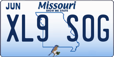 MO license plate XL9S0G