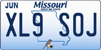 MO license plate XL9S0J