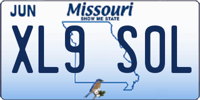 MO license plate XL9S0L