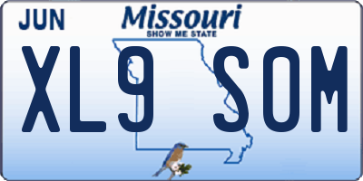 MO license plate XL9S0M