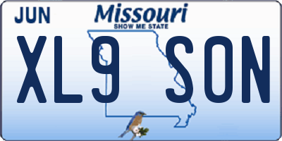 MO license plate XL9S0N