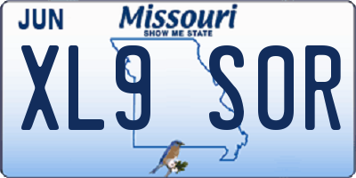 MO license plate XL9S0R
