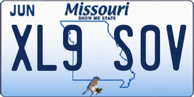 MO license plate XL9S0V