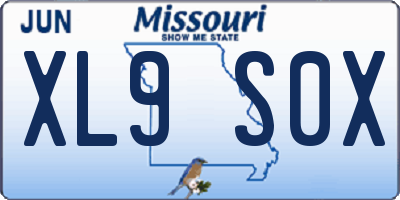 MO license plate XL9S0X