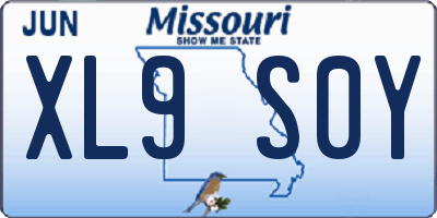MO license plate XL9S0Y