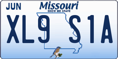 MO license plate XL9S1A