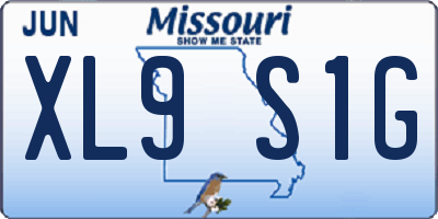 MO license plate XL9S1G