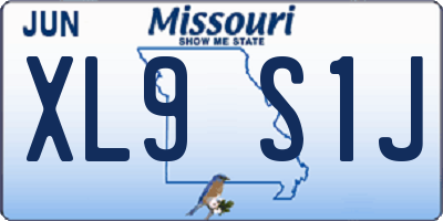 MO license plate XL9S1J