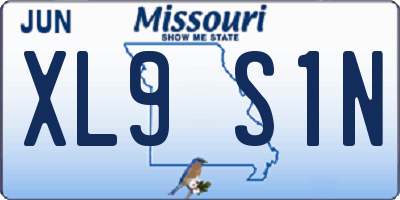 MO license plate XL9S1N