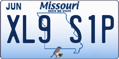 MO license plate XL9S1P