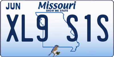MO license plate XL9S1S