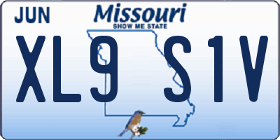 MO license plate XL9S1V