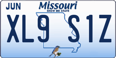 MO license plate XL9S1Z