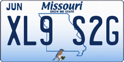 MO license plate XL9S2G