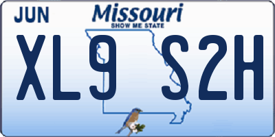 MO license plate XL9S2H