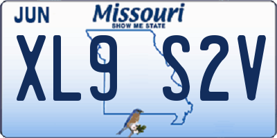 MO license plate XL9S2V