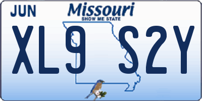 MO license plate XL9S2Y