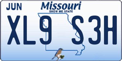 MO license plate XL9S3H
