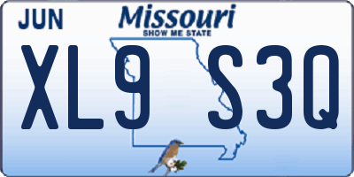 MO license plate XL9S3Q