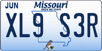 MO license plate XL9S3R