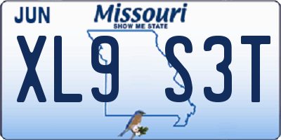 MO license plate XL9S3T