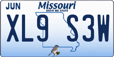 MO license plate XL9S3W
