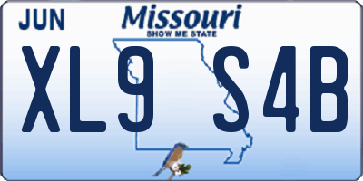 MO license plate XL9S4B