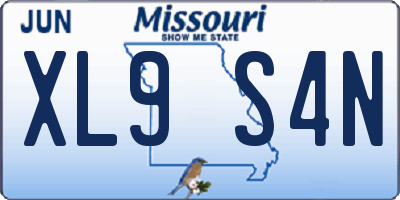 MO license plate XL9S4N