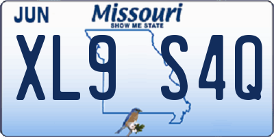 MO license plate XL9S4Q