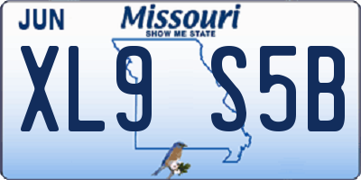 MO license plate XL9S5B